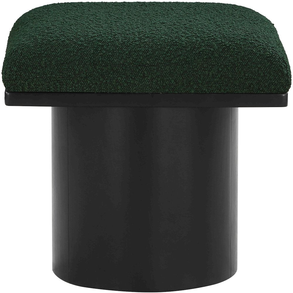 Pavilion Green Boucle Fabric Bench/Stool