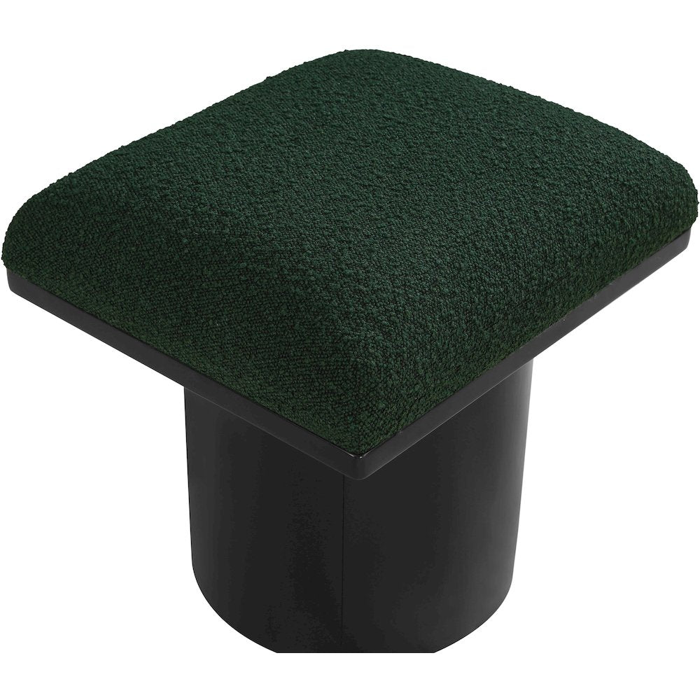 Pavilion Green Boucle Fabric Bench/Stool