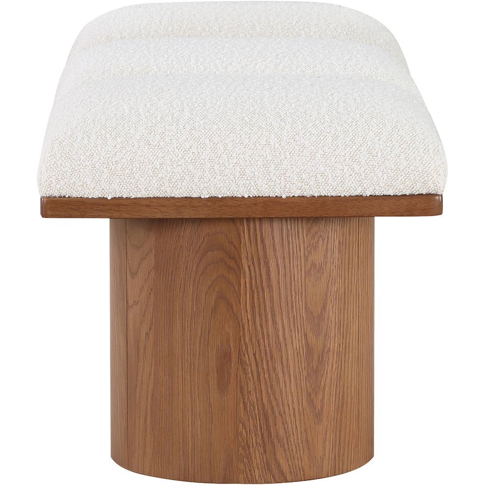 Pavilion Cream Boucle Fabric Bench