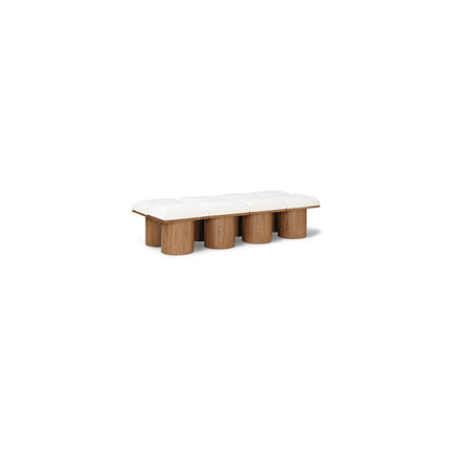 Pavilion Cream Boucle Fabric Bench