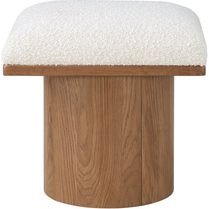 Pavilion Cream Boucle Fabric Bench/Stool