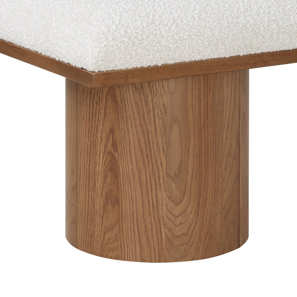 Pavilion Cream Boucle Fabric Bench/Stool