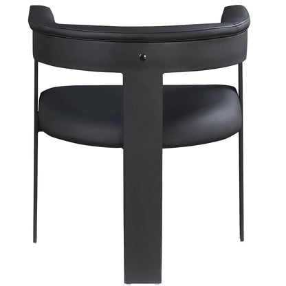 Romeo Black Vegan Leather Dining Chair, Set of 2