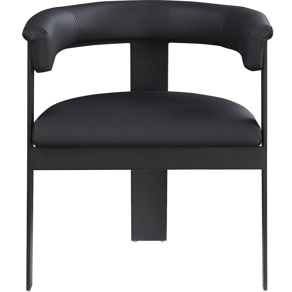 Romeo Black Vegan Leather Dining Chair, Set of 2