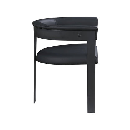 Romeo Black Vegan Leather Dining Chair, Set of 2