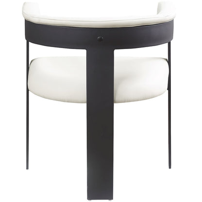 Romeo Cream Vegan Leather Dining Chair, Set of 2