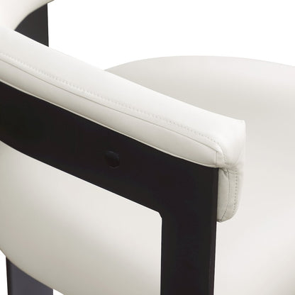 Romeo Cream Vegan Leather Dining Chair, Set of 2