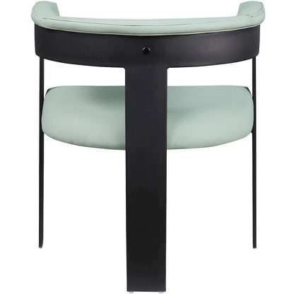 Romeo Mint Green Vegan Leather Dining Chair, Set of 2