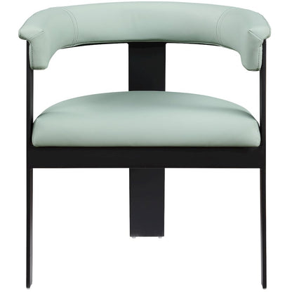 Romeo Mint Green Vegan Leather Dining Chair, Set of 2