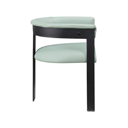Romeo Mint Green Vegan Leather Dining Chair, Set of 2