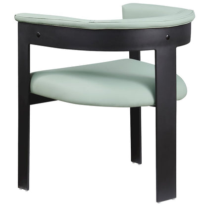 Romeo Mint Green Vegan Leather Dining Chair, Set of 2