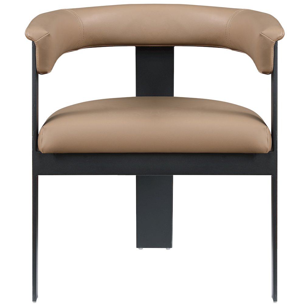 Romeo Tan Vegan Leather Dining Chair, Set of 2