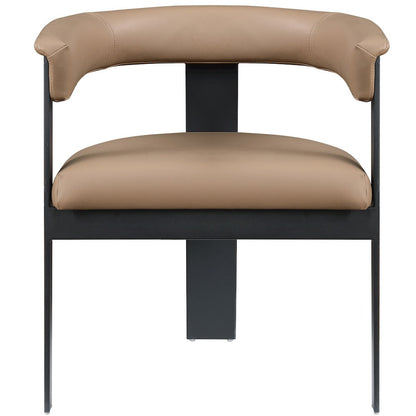 Romeo Tan Vegan Leather Dining Chair, Set of 2