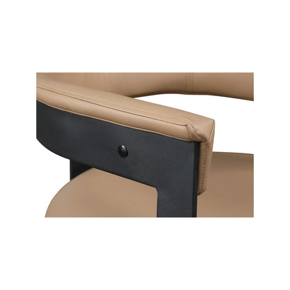 Romeo Tan Vegan Leather Dining Chair, Set of 2