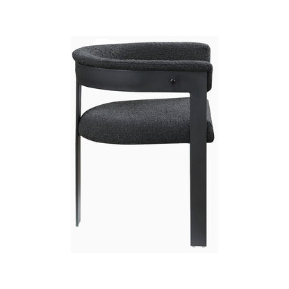 Romeo Black Boucle Fabric Dining Chair, Set of 2
