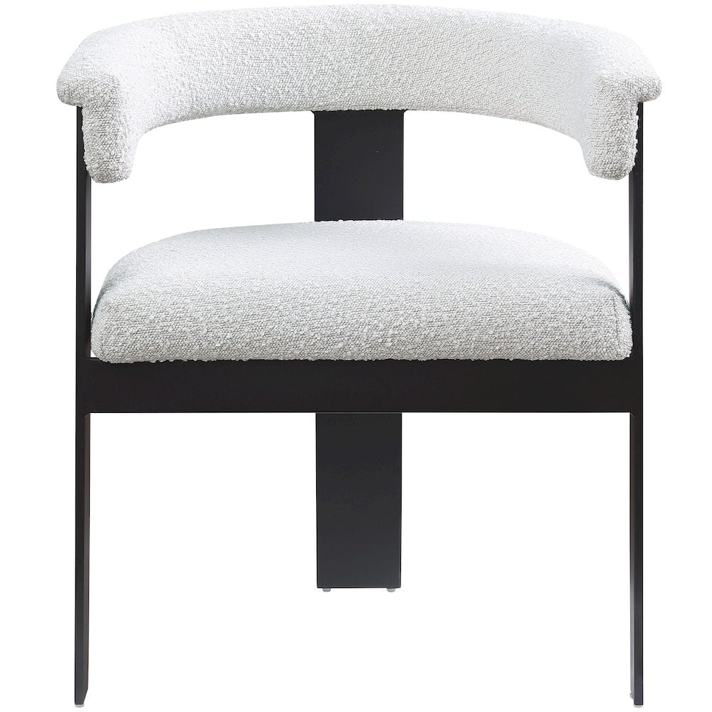 Romeo Cream Boucle Fabric Dining Chair, Set of 2