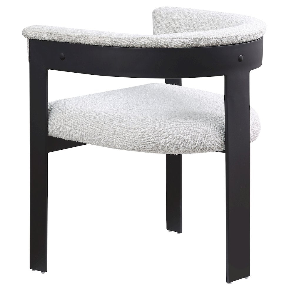 Romeo Cream Boucle Fabric Dining Chair, Set of 2