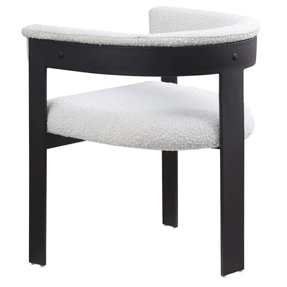Romeo Cream Boucle Fabric Dining Chair, Set of 2