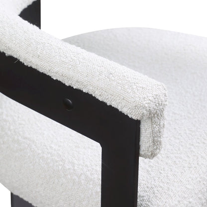 Romeo Cream Boucle Fabric Dining Chair, Set of 2