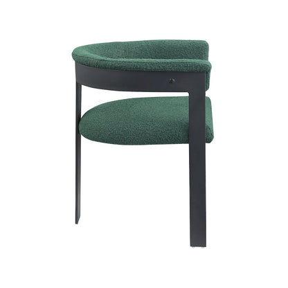 Romeo Green Boucle Fabric Dining Chair, Set of 2