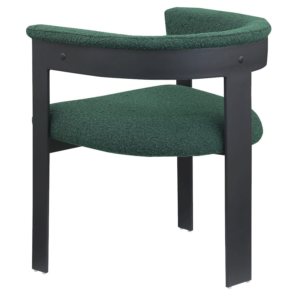 Romeo Green Boucle Fabric Dining Chair, Set of 2