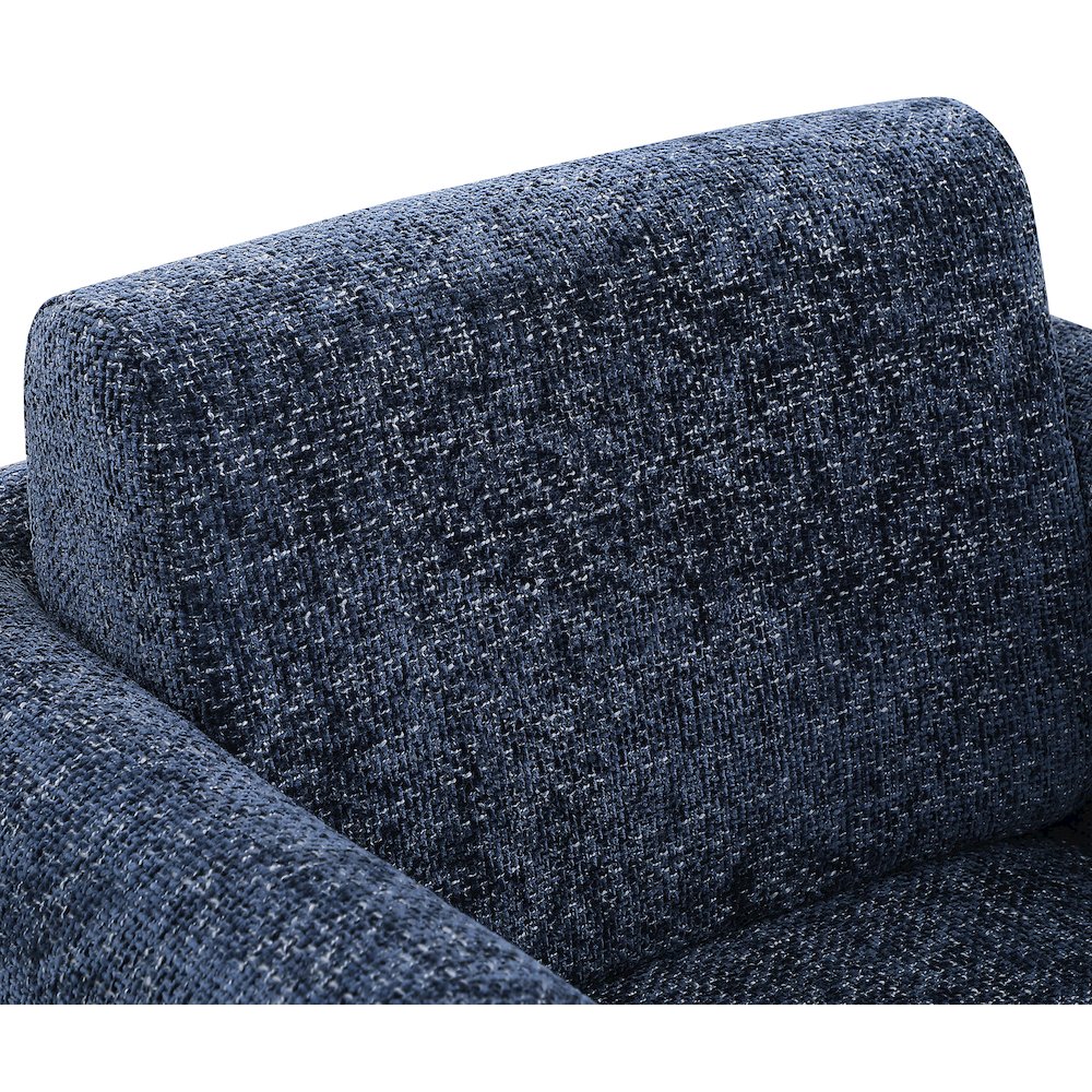 Alessandra Navy Chenille Fabric Swivel Accent Chair