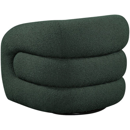 Roxbury Green Boucle Fabric Swivel Accent Chair