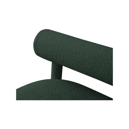 Parlor Green Boucle Fabric Bench