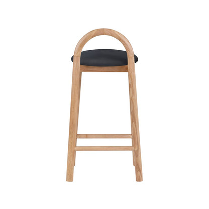 Calvin Black Vegan Leather Stool