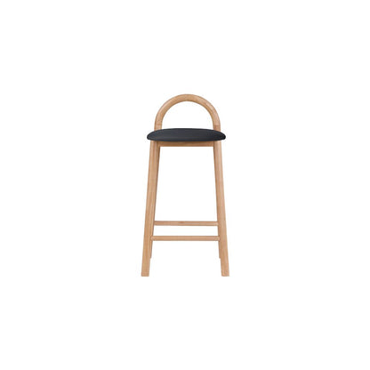 Calvin Black Vegan Leather Stool