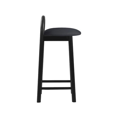Calvin Black Vegan Leather Stool