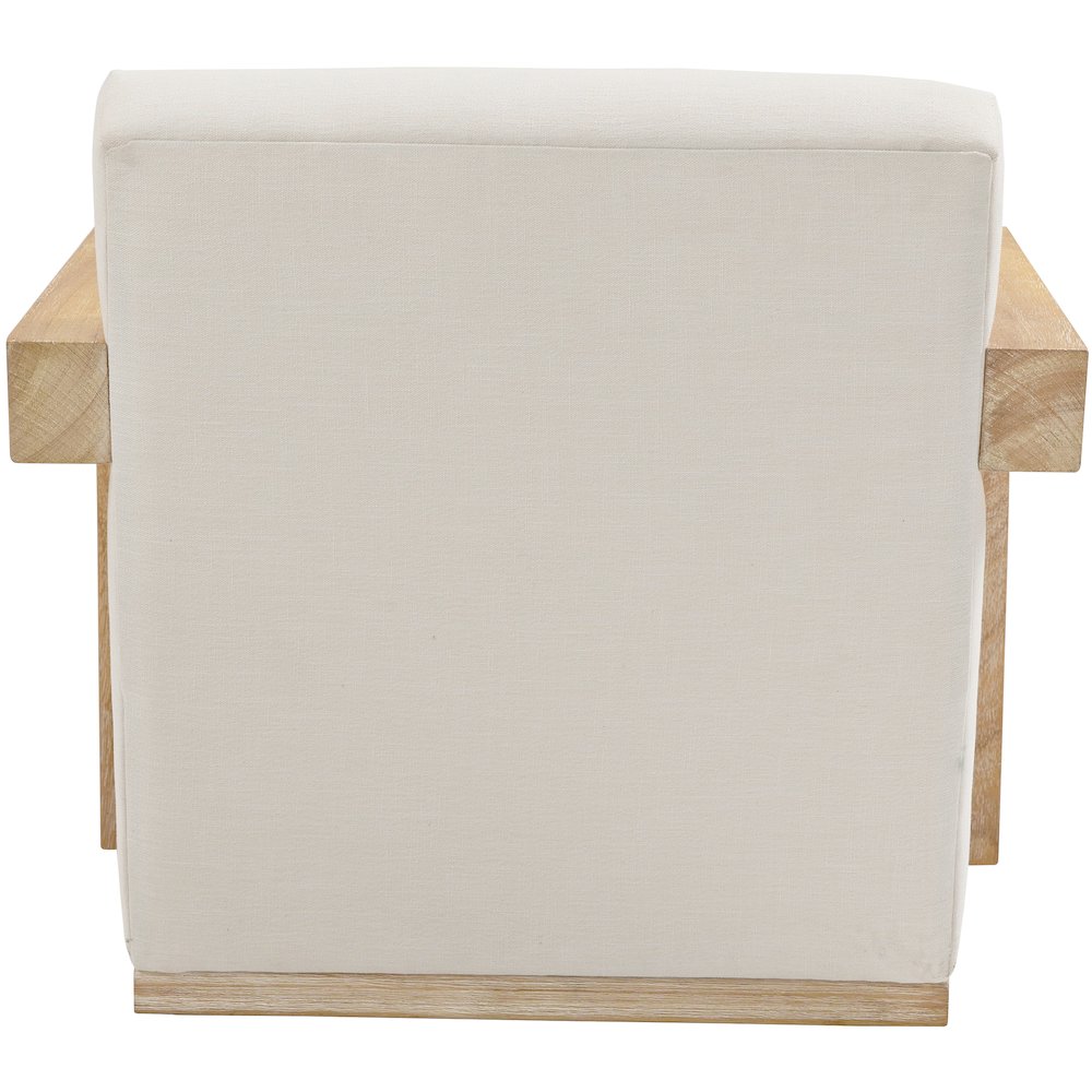 Ward Cream Linen Textured Fabric Accent Chair