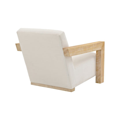 Ward Cream Linen Textured Fabric Accent Chair