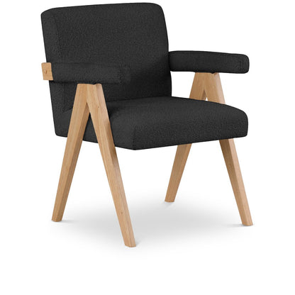 Woodloch Black Boucle Fabric Accent Chair