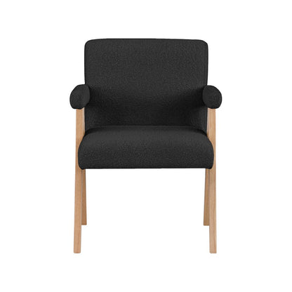Woodloch Black Boucle Fabric Accent Chair