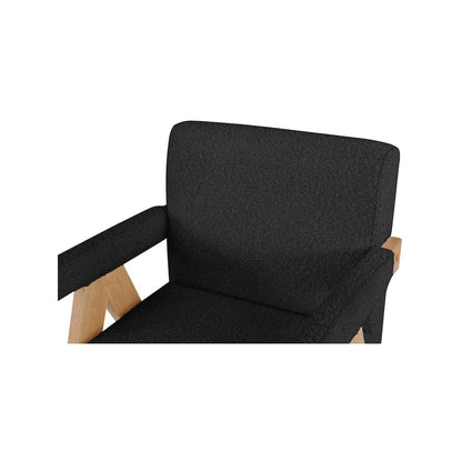 Woodloch Black Boucle Fabric Accent Chair
