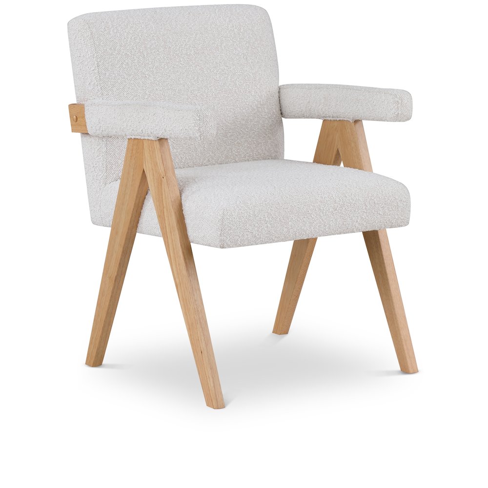 Woodloch Cream Boucle Fabric Accent Chair