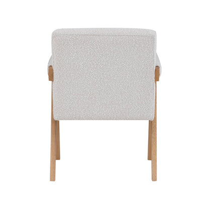 Woodloch Cream Boucle Fabric Accent Chair