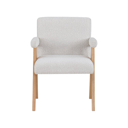 Woodloch Cream Boucle Fabric Accent Chair
