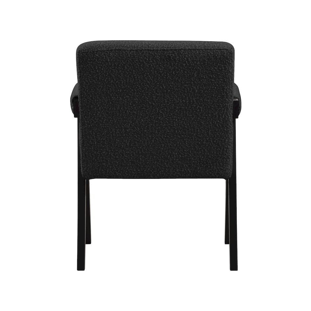 Woodloch Black Boucle Fabric Accent Chair