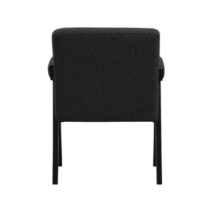 Woodloch Black Boucle Fabric Accent Chair