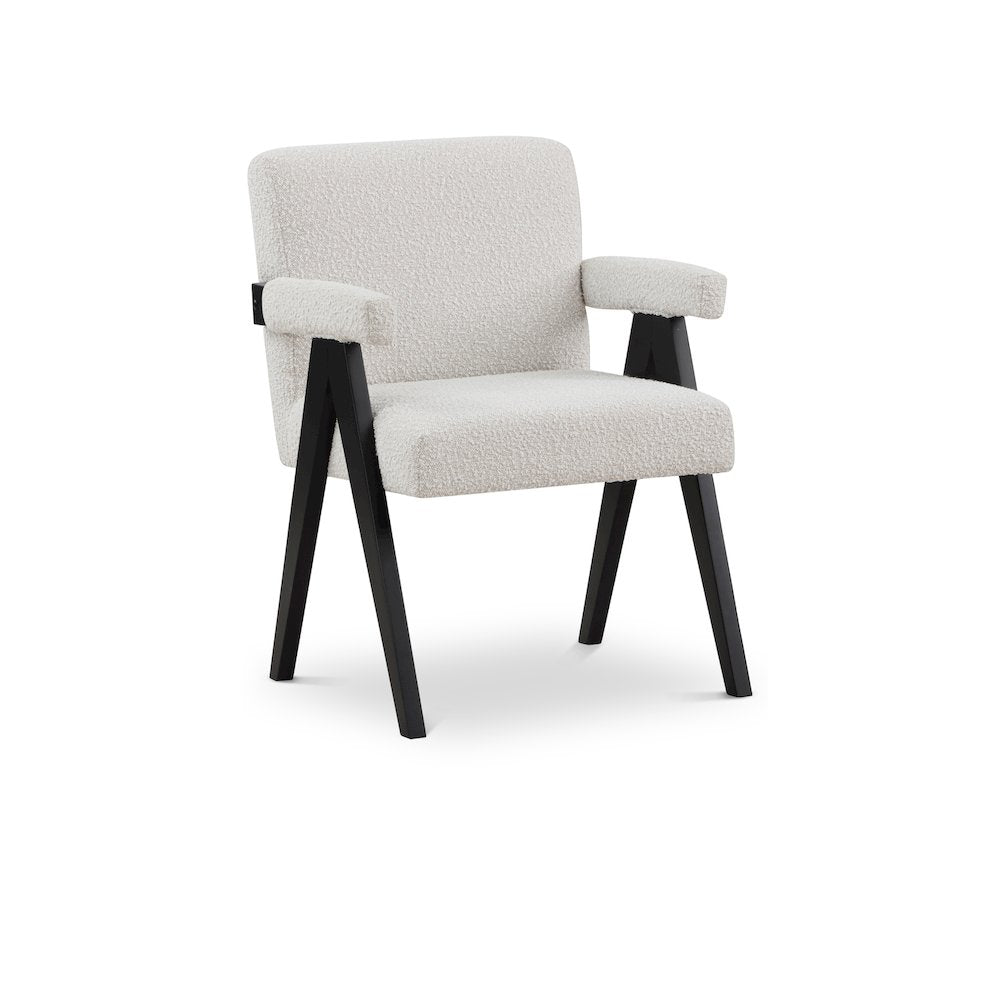 Woodloch Cream Boucle Fabric Accent Chair