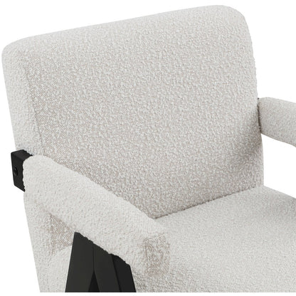 Woodloch Cream Boucle Fabric Accent Chair
