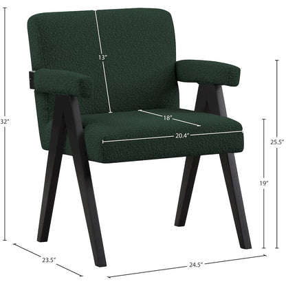 Woodloch Green Boucle Fabric Accent Chair