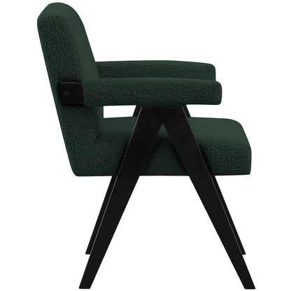 Woodloch Green Boucle Fabric Accent Chair