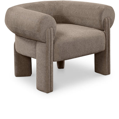 Stefano Brown Polyester Fabric Accent Chair