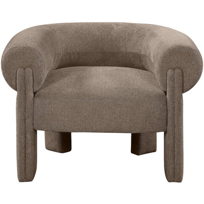 Stefano Brown Polyester Fabric Accent Chair