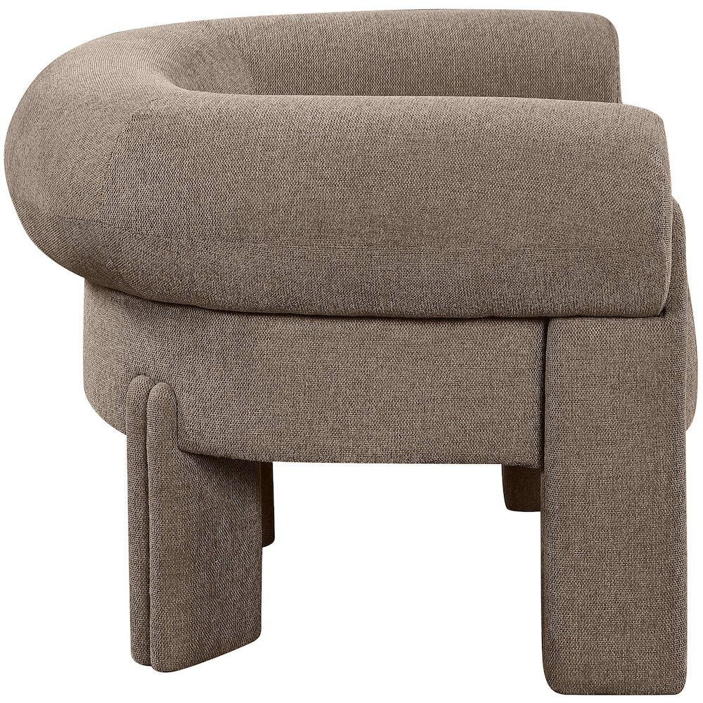Stefano Brown Polyester Fabric Accent Chair