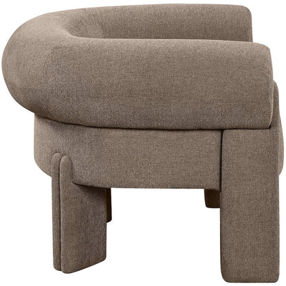 Stefano Brown Polyester Fabric Accent Chair