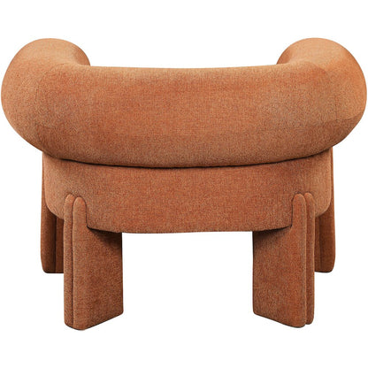 Stefano Cognac Polyester Fabric Accent Chair